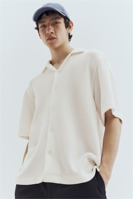 Свободный крой Ребристая курортная рубашка 1273996001 - Фото 13536452