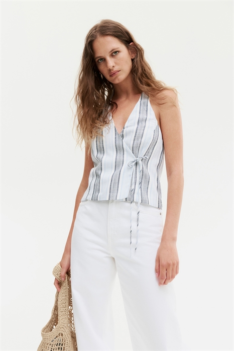 Облегающий топ с вырезом на груди 1282803002 - Фото 13537543