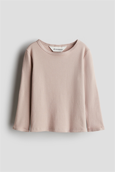 Ребристый хлопковый топ 1231052002 - Фото 13537829