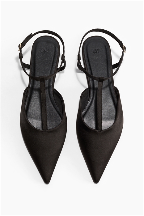 Сандалии из атласа с острыми углами 1274471001 - Фото 13539072