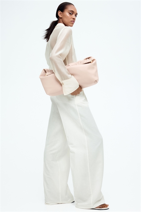 Широкие брюки из льняной смеси 1259143008 - Фото 13540634