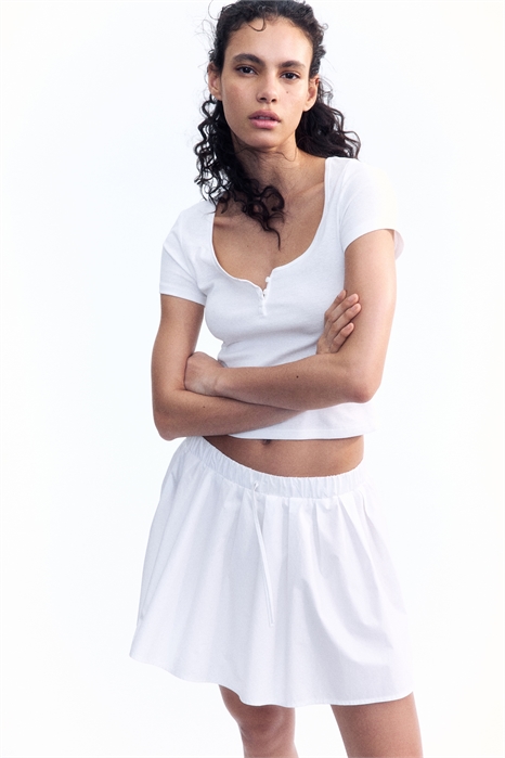 Футболка с круглым вырезом на пуговицах 1272474002 - Фото 13543058