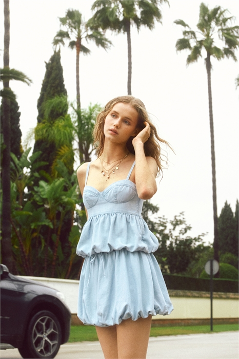 Джинсовая юбка с пышным подолом Bubble 1269316001 - Фото 13545343