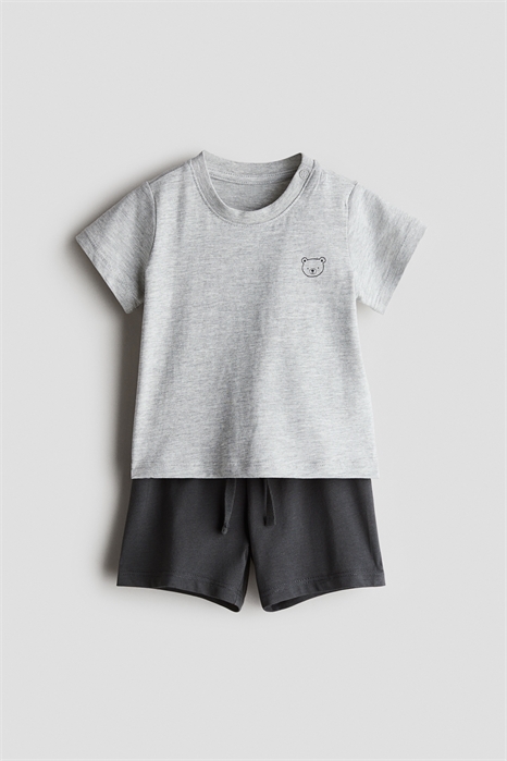 Комплект из 2 частей из хлопкового джерси 1280393002 - Фото 13546345