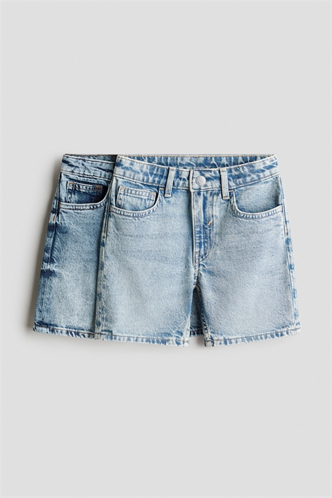 Хлопковые джинсовые шорты в упаковке из 2 штук 1282839001 - Фото 13546595