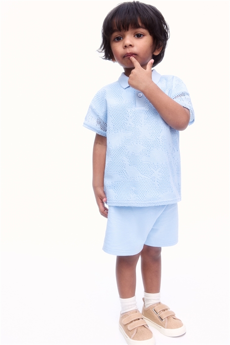 Комплект из двух частей: рубашка-поло и шорты 1285800002 - Фото 13546859