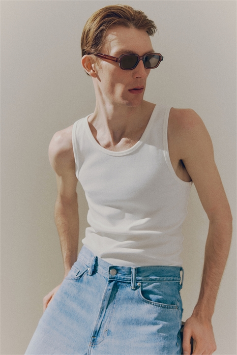 Майка в рубчик Slim Fit 1158014010 - Фото 13553879