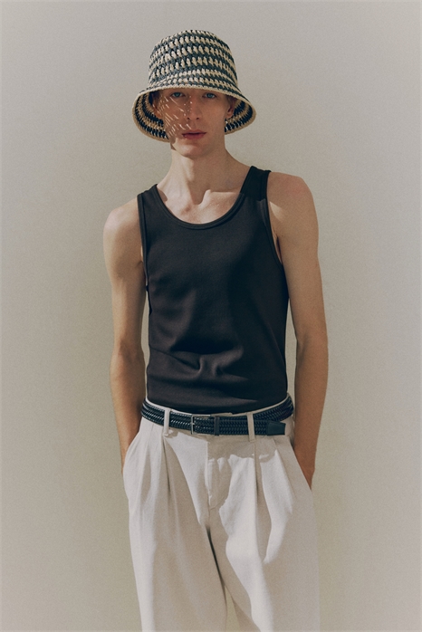 Майка в рубчик Slim Fit 1158014011 - Фото 13553885