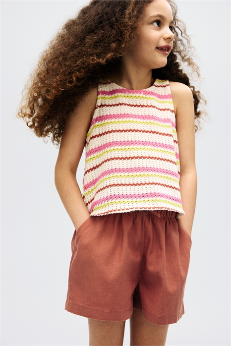 Шорты из льняного бленда 1213790010 - Фото 13553961