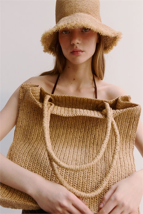 Соломенная шляпа-ведро 1270338001 - Фото 13554955