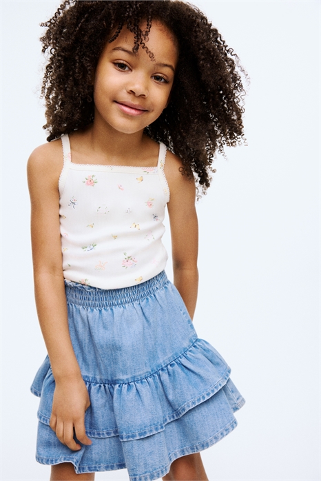 Многоярусная джинсовая юбка 1273217003 - Фото 13555151