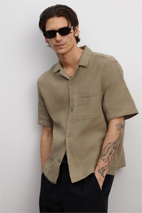 Текстурированная курортная рубашка Regular Fit 1273693003 - Фото 13555257