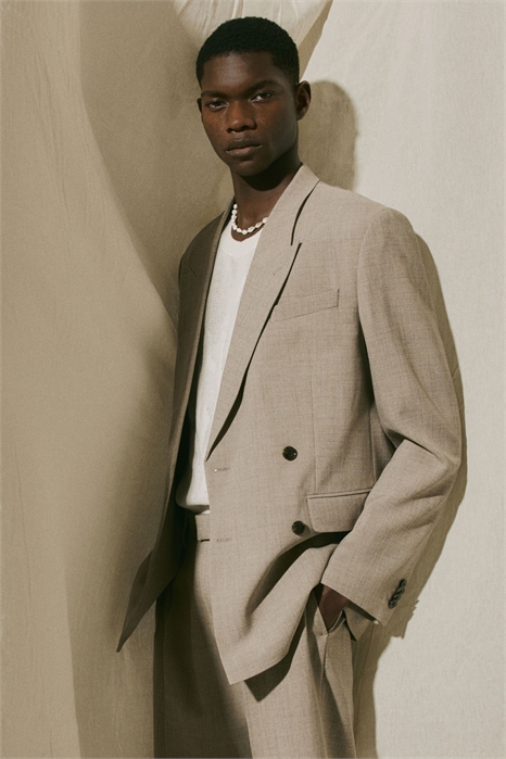 Двубортный блейзер с расслабленной посадкой 1274628001 - Фото 13555366