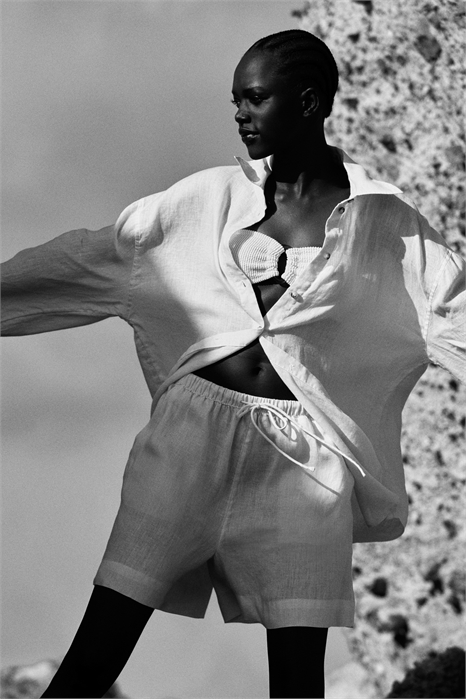 Льняная рубашка оверсайз 1275685002 - Фото 13555447