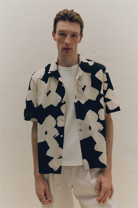 Хлопковая курортная рубашка Regular Fit 1276825001 - Фото 13555647