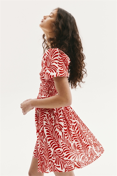 Приталенное платье с лифом из мятого трикотажа 1277412001 - Фото 13555758