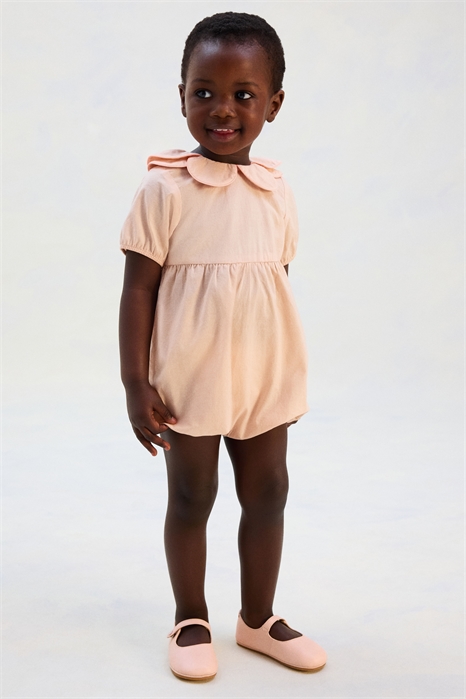 Хлопковый ромпер с лепестковым воротником 1277966001 - Фото 13555819