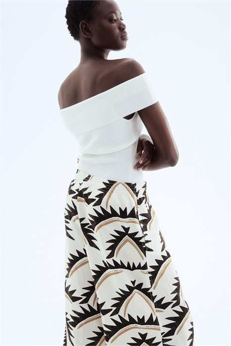 Широкие брюки на резинке 1280771002 - Фото 13555960