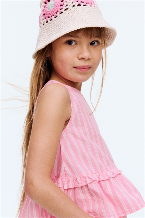 Хлопковый топ с пеплумом 1282377002 - Фото 13556094