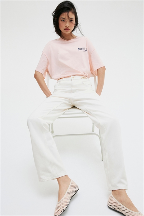 Прямые ультравысокие джинсы 1282646002 - Фото 13556125