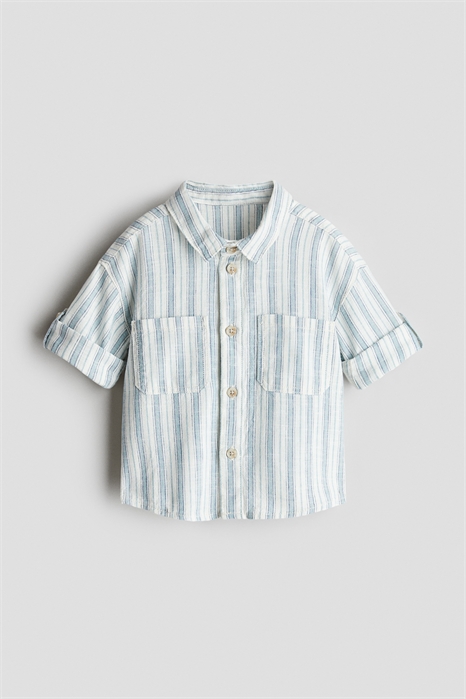 Рубашка из льняного бленда 1283000001 - Фото 13556175