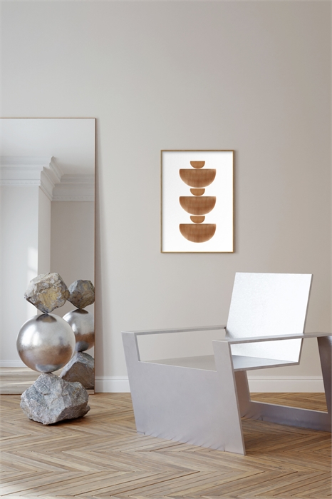 Постер Melloi Art Prints - Brown Half Circle 1312408001 - Фото 13559867