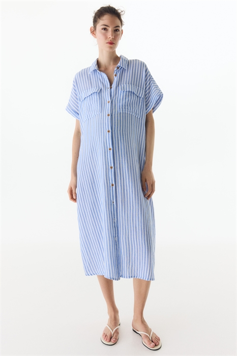 Платье-рубашка из муслина MAMA 1261170001 - Фото 13562684