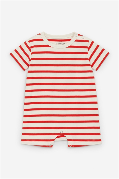 Короткий ромпер из ребристого трикотажа 1180191006 - Фото 13578179