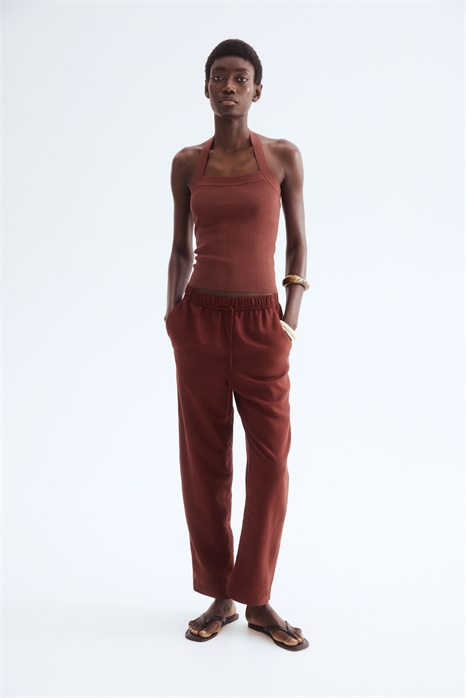 Брюки на завязках из смеси льна 1259083008 - Фото 13578937
