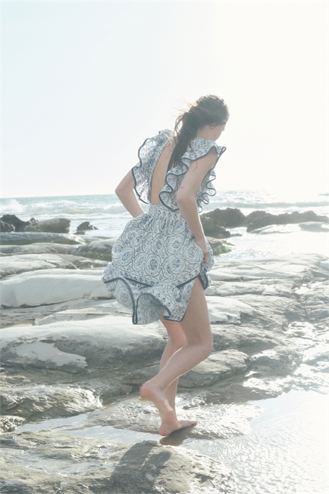 Платье с отделкой из оборок артикул 1272806002