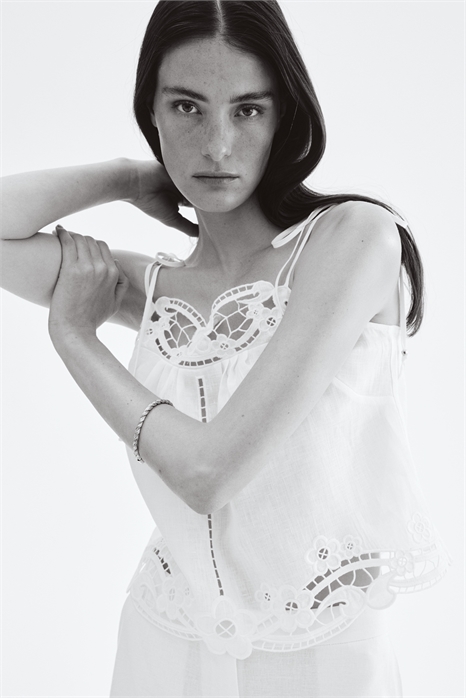 Льняной топ на завязках 1284694001 - Фото 13581012