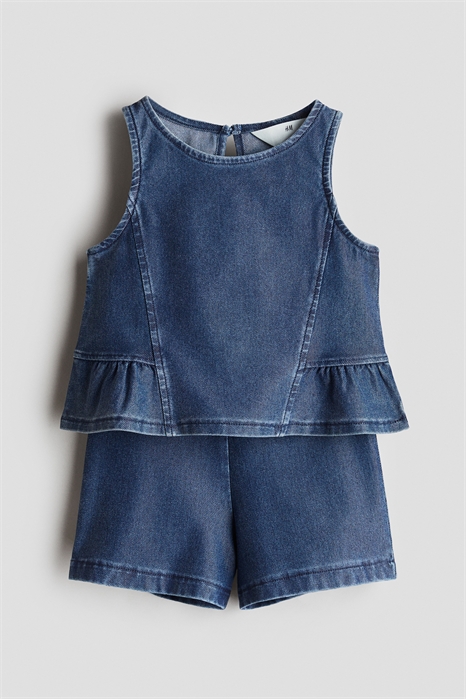 Комплект из 2 частей из джинсовой ткани 1290101002 - Фото 13581757