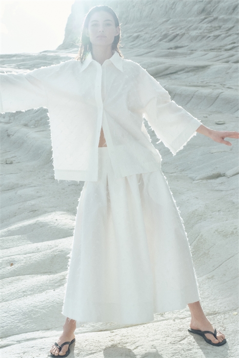 Рубашка оверсайз с бахромой 1290657001 - Фото 13581827