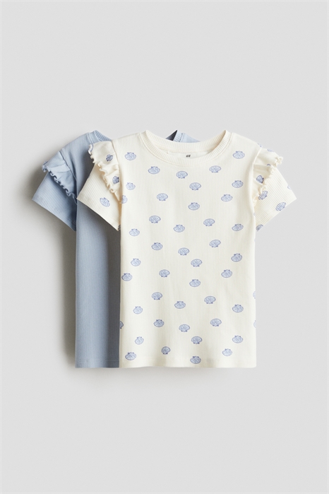 Хлопковые топы с оборками в упаковке из 2 штук 1290776003 - Фото 13581834