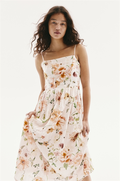 Платье-миди на бретелях 1217048010 - Фото 13583035