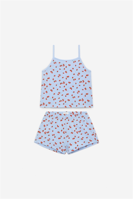 Короткий пижамный комплект из джерси 1292578001 - Фото 13583821