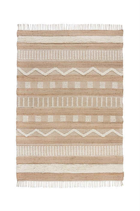 Ковер Medina Jute Stripe Patterned Runner Rug 1207974001 - Фото 13590090