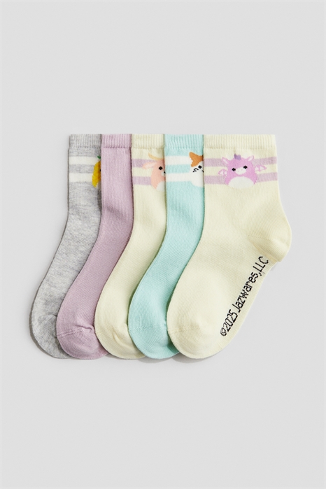 Носки с узором из деталей в упаковке из 5 штук 1266524004 - Фото 13592089