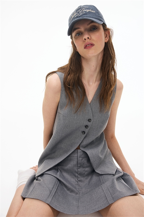 Длинный жилет из костюмной ткани 1268198002 - Фото 13592525