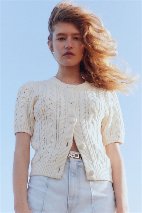 Кардиган трикотажный с узорами 1266547001 - Фото 13593043