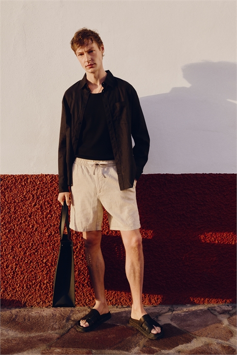 Шорты из льняного микса Regular fit 1256418001 - Фото 13593378