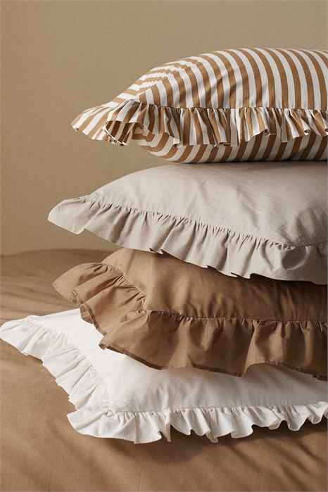 Хлопковая наволочка с оборкой 1262544001 - Фото 13593443