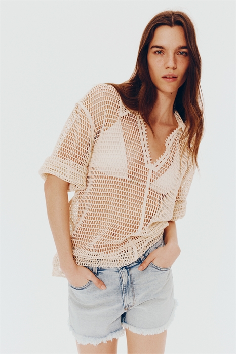 Джинсовые шорты с высокой талией 1266263002 - Фото 13594304