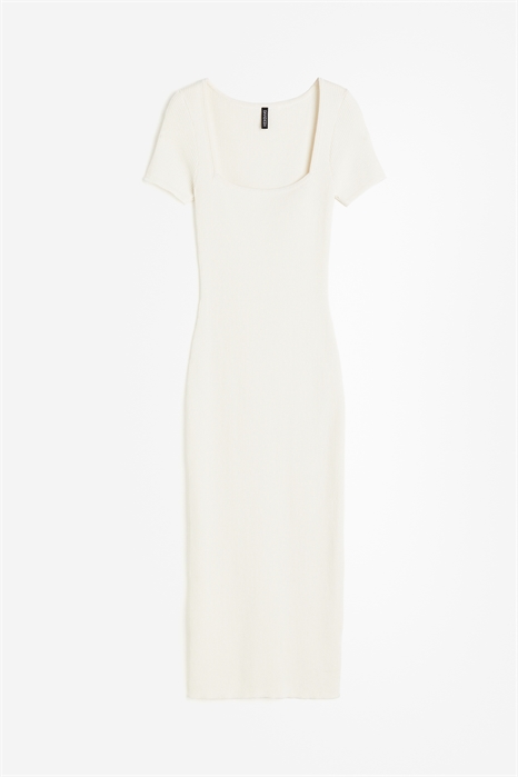 Платье-миди из ребристого трикотажа 1223822004 - Фото 13603313