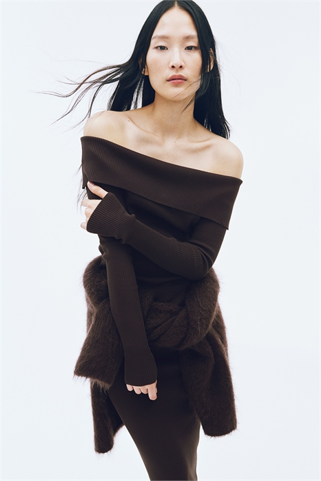 Топ без плеч из ребристого трикотажа 1237775003 - Фото 13604387