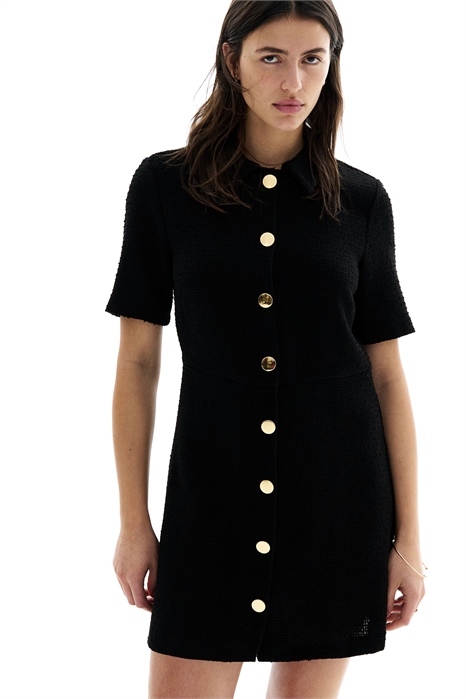 Платье из букле с пуговицами спереди 1291975001 - Фото 13607480