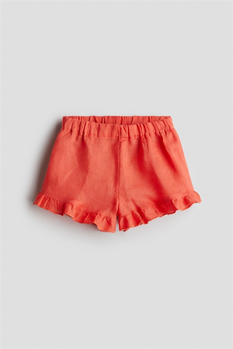 Льняные шорты с окантовкой 1275151003 - Фото 13608633