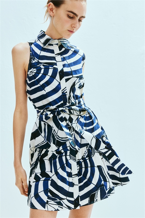 Платье-рубашка с завязывающимся поясом 1282312005 - Фото 13609078