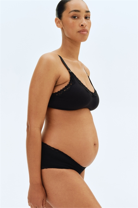 Трусы-хипстеры из хлопка с кружевной отделкой MAMA 3 шт. 1283811001 - Фото 13609214