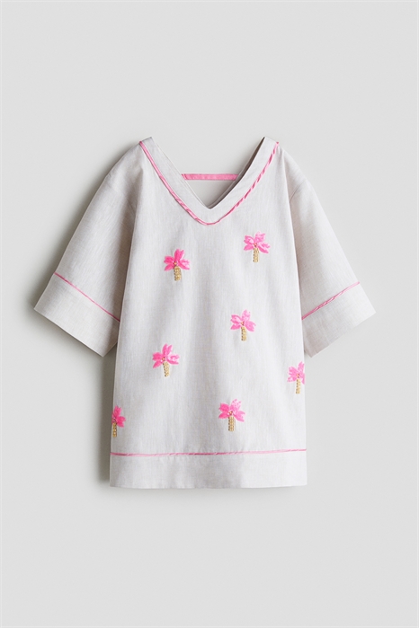 Платье из льняного бленда с пайетками 1288646002 - Фото 13609573